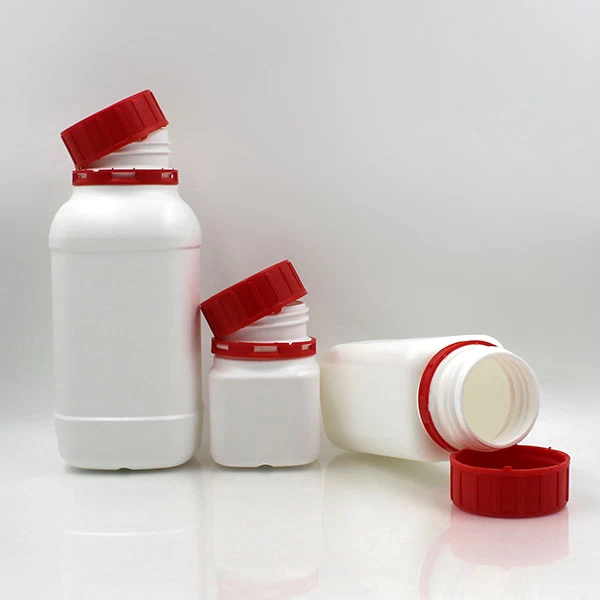 white chemical powder plastic bottle