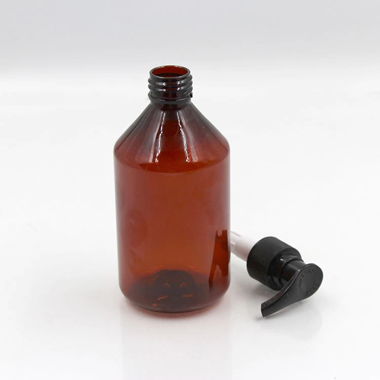 300ml amber pump bottle