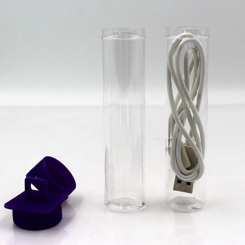 PET plastic tube packaging for usb data cable