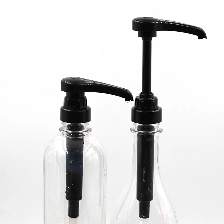 plastic syrup bottle with dispenser pump