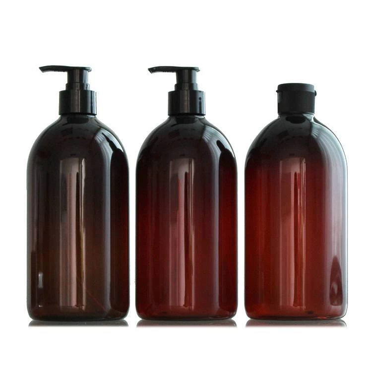800ml PET amber shampoo bottle