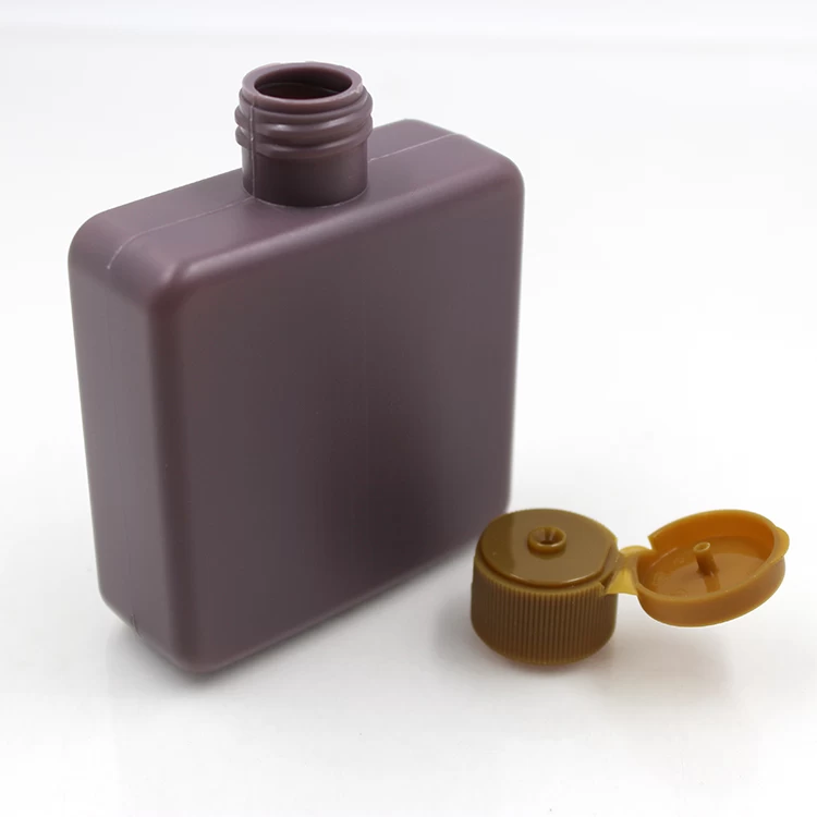 flat 100ml cosmetic body oil bottle