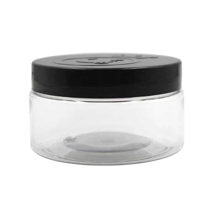 250ml clear plastic cosmetic jar