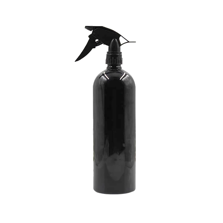 black PET bottle with trigger spray