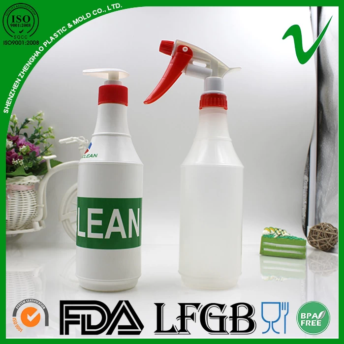 empty HDPE plastic spray bottle