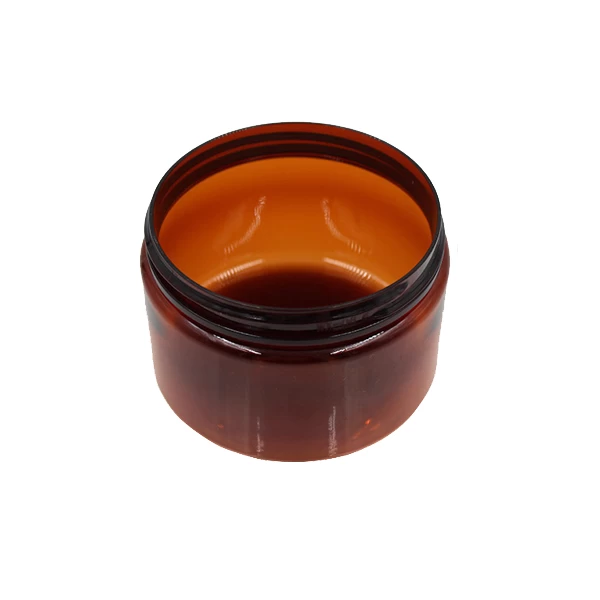 empty 120ml plastic amber cosmetic jar