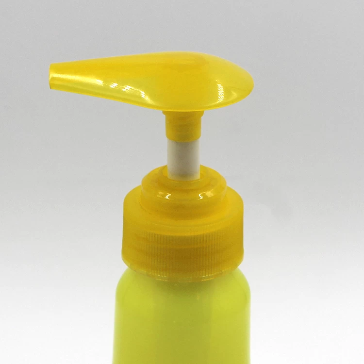 empty plastic shampoo pump bottle
