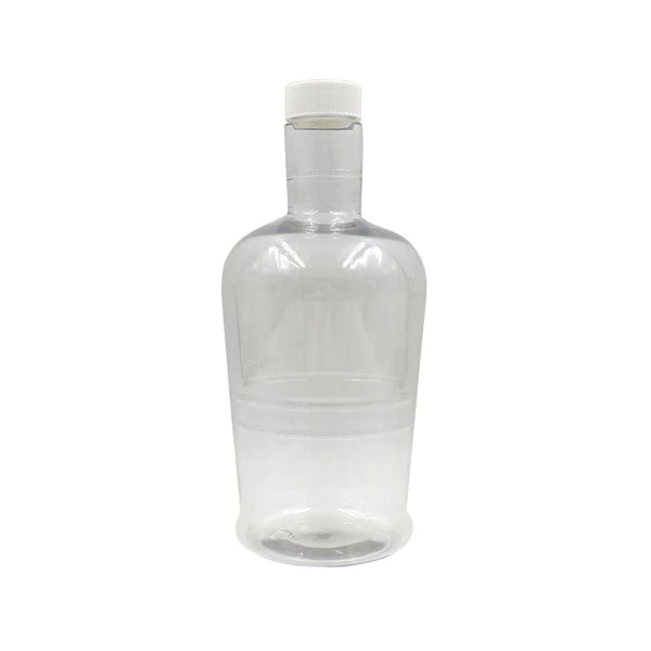 750ml empty plastic liquor bottle