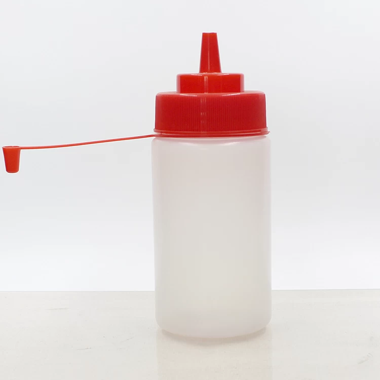 250ml sauce bottle plastic with lid