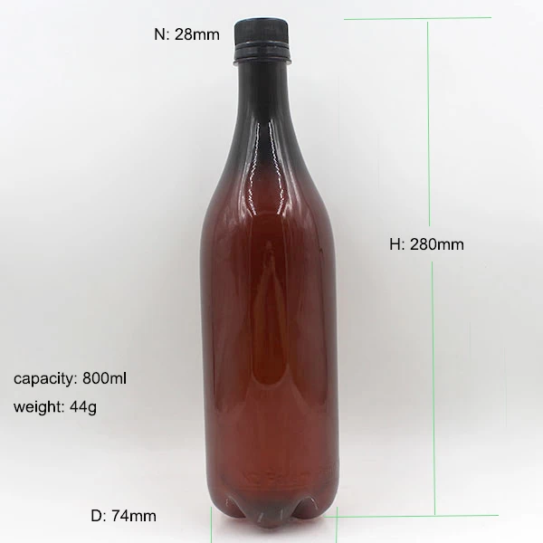 1 liter plastic PET beer bottle