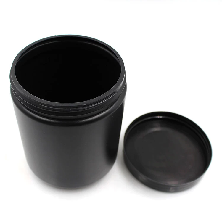 factory 600ml black hdpe body care lotion jar