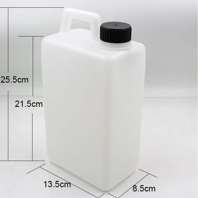 2.2L white plastic liquid container size