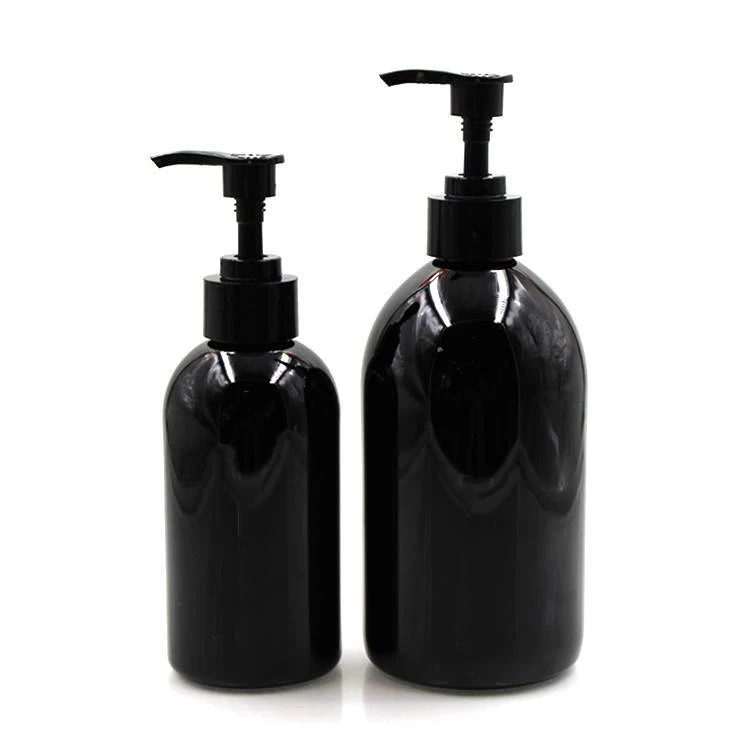 empty 8oz 16oz black boston round hanwash bottle