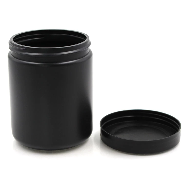 wholesale 600ml black hdpe body care lotion jar