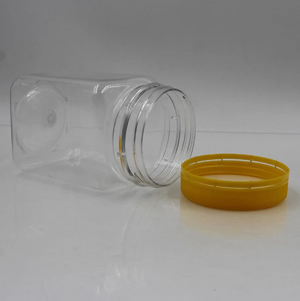wide mouth clear PET honey bottle