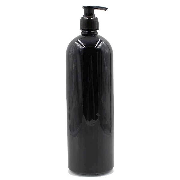 black empty 1000ml lotion bottle