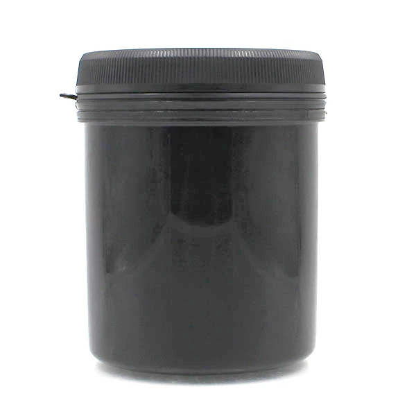 custom black protein powder plastic bottle