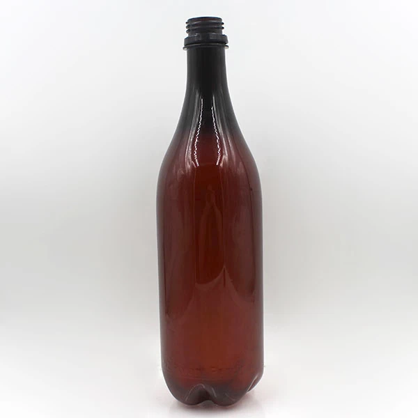 empty 1 liter PET beer bottle