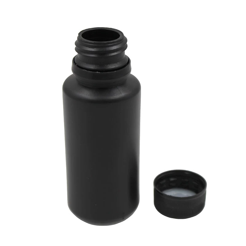 small 100ml black bottle plastic