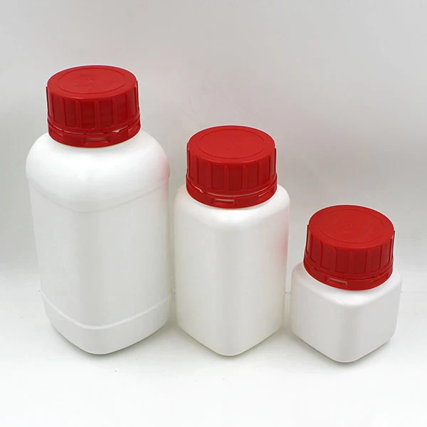 empty chemical powder plastic bottle