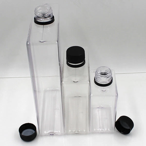 clear PETG plastic water bottle