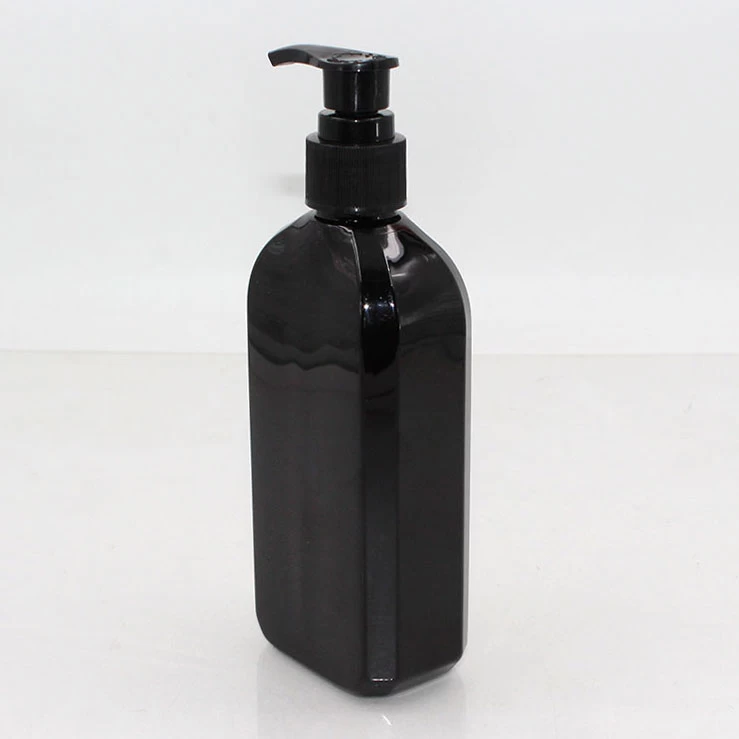 empty 8oz flat cosmetic lotion pump bottle