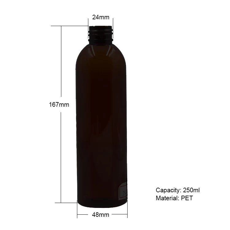 8 oz black pump bottle