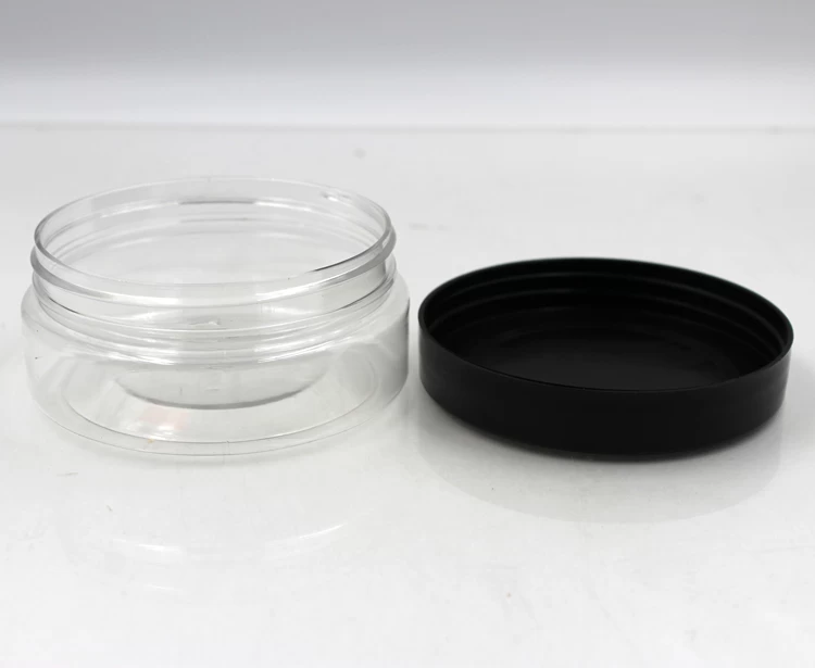 empty 120ml clear plastic cosmetic jar