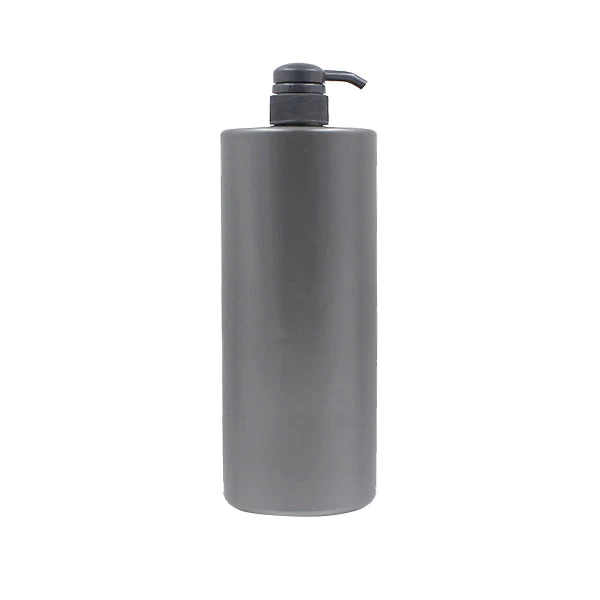 1.5L Black Cylinder Round Shampoo Bottle