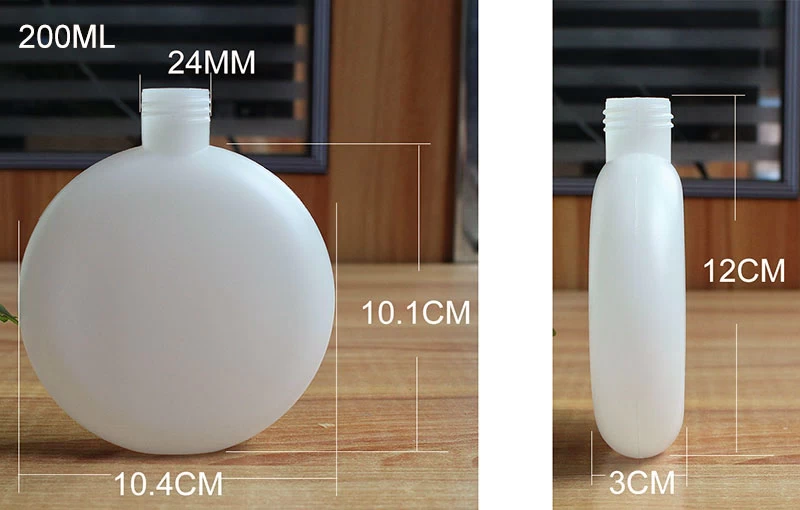 200ML HDPE Oblate Plastic Bottle