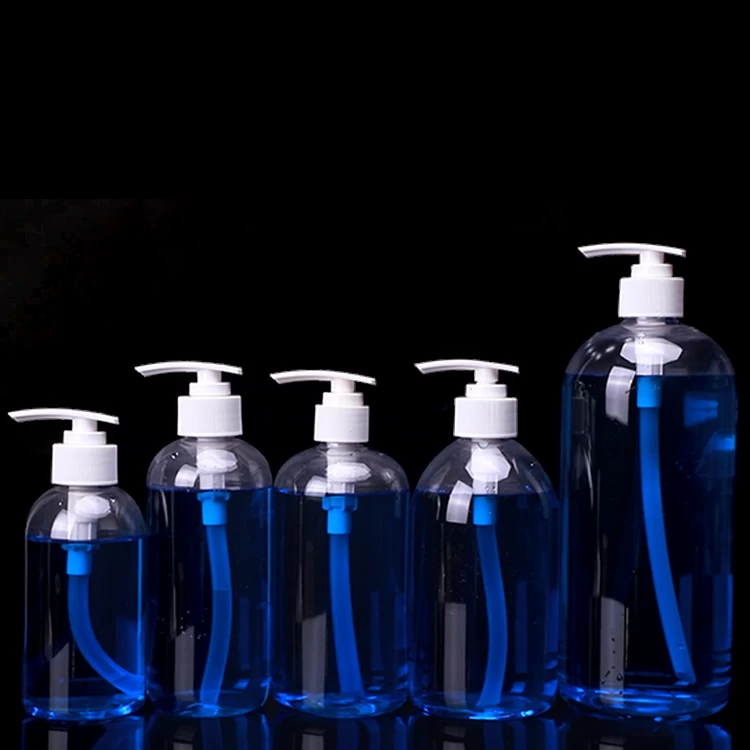 China 250ml 350ml 400ml 500ml 1000ml PET Clear Shampoo Plastic Pump Bottle manufacturer