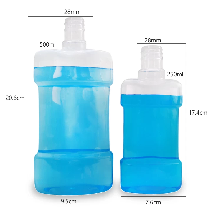 250ml 500ml Mouthwash Packaging Plastic Bottle
