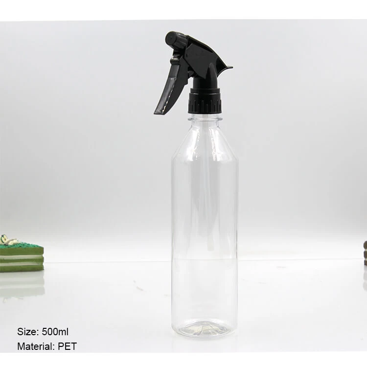China 500ML Clear PET Plastic Spray Bottle manufacturer