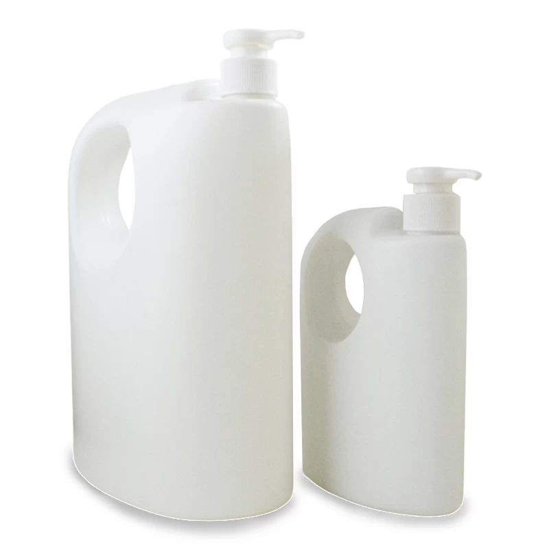 China 600ml 2L Body Wash Plastic Pump Bottles With Handle manufacturer