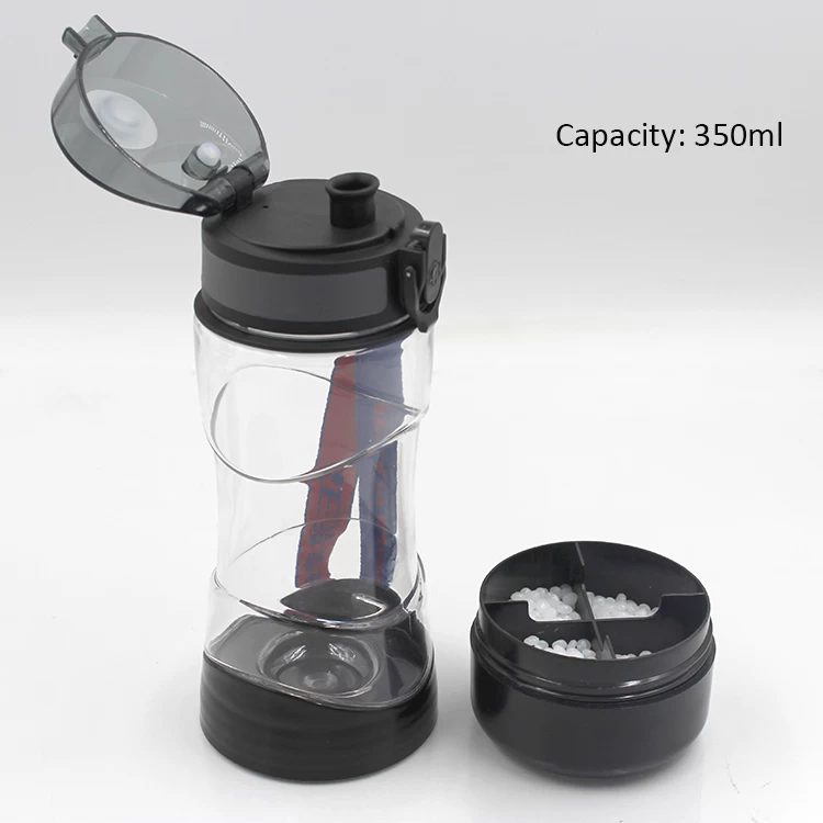 New Plastic Water Bottle With Pill Box