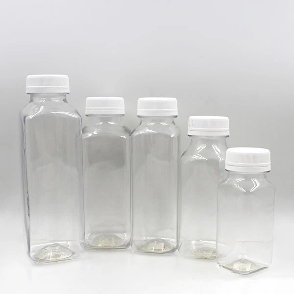 Empty Square Plastic Cold Press Juice Bottle