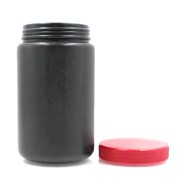 黑色1L HDPE食品塑料容器
