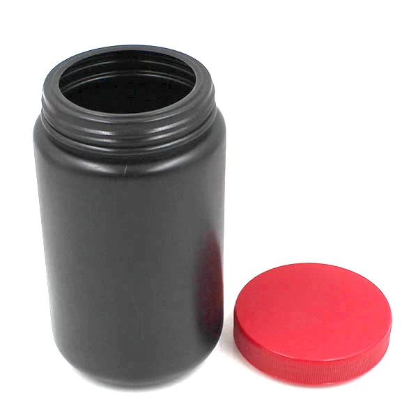 China Black 1L HDPE Food Plastic Container manufacturer