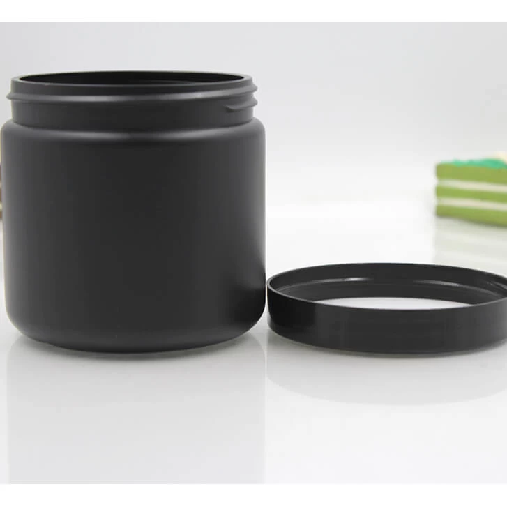 中国 500ML哑光黑发油塑料罐 制造商