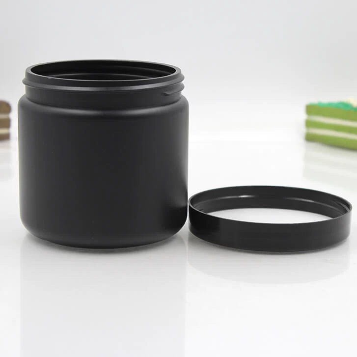 China 500ML Matte Black Hair Pomade Plastic Jar manufacturer