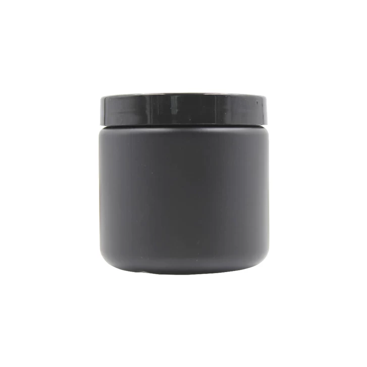 500ML哑光黑发油塑料罐
