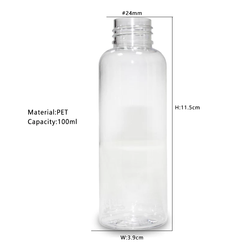 China Clear 100ml PET Plastic Bottles For Syrup manufacturer