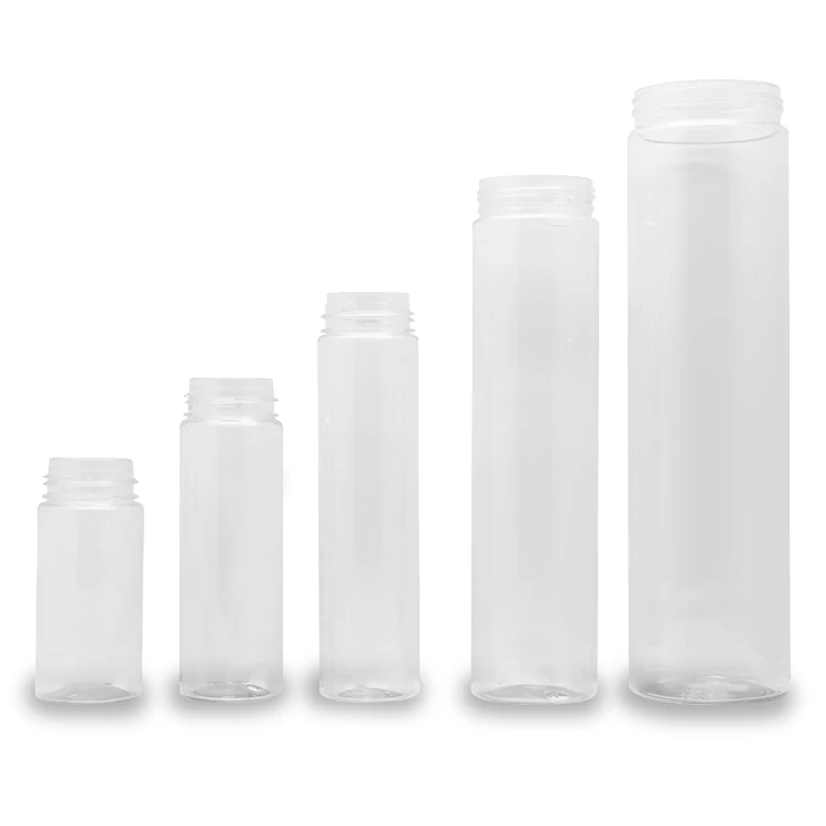 China Clear Wide Mouth 100ml 200ml 250ml 500ml 1 Liter PET Plastic Juice Bottle manufacturer