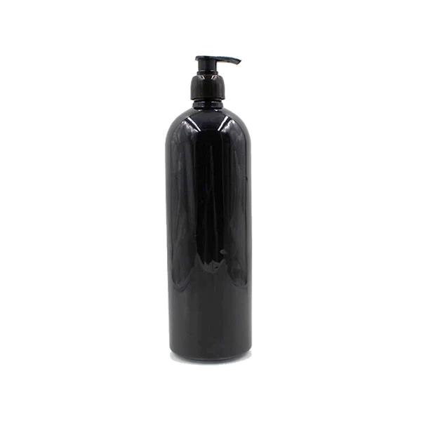 Bottiglia per lozione in plastica nera da 1000 ml