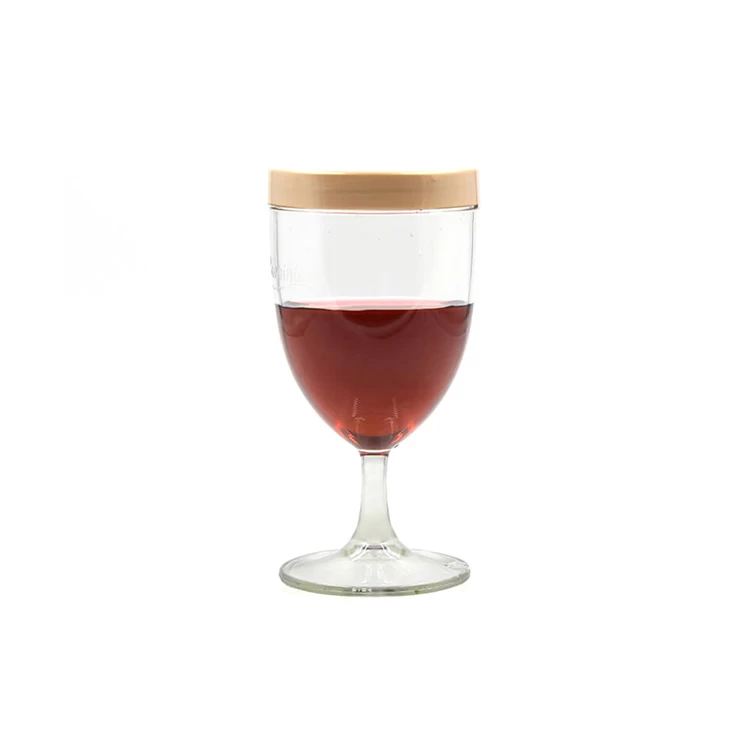 China Plastic Wine Glasses With Lid manufacturer