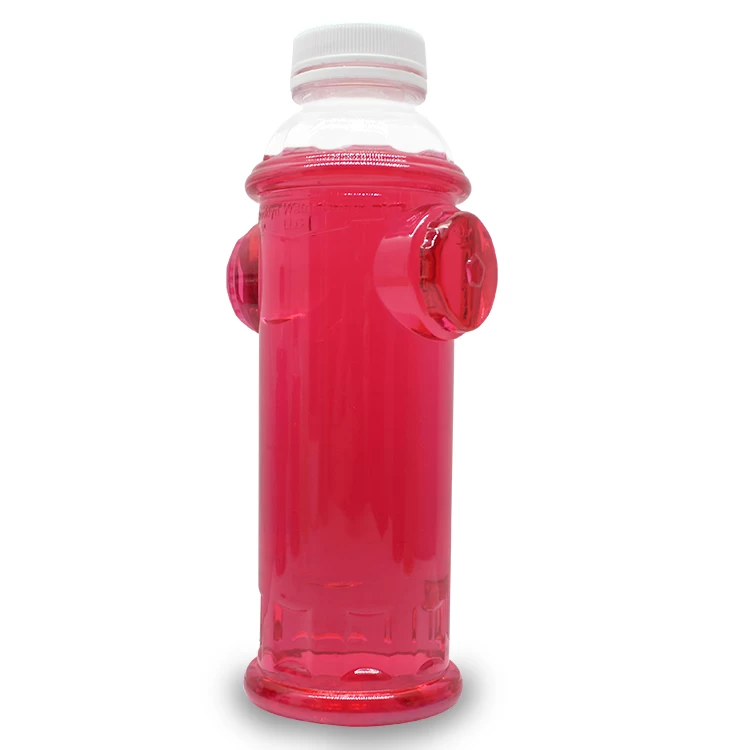 消防栓设计 300ml 460ml 470ml 透明 PET 塑料果汁瓶