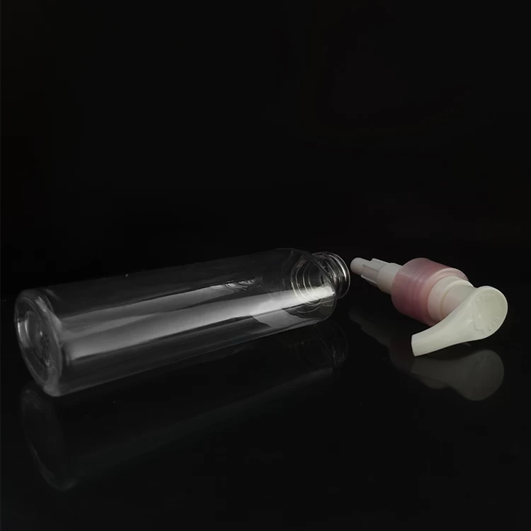 Flacon pompe de lotion transparent PET plat 100 ml