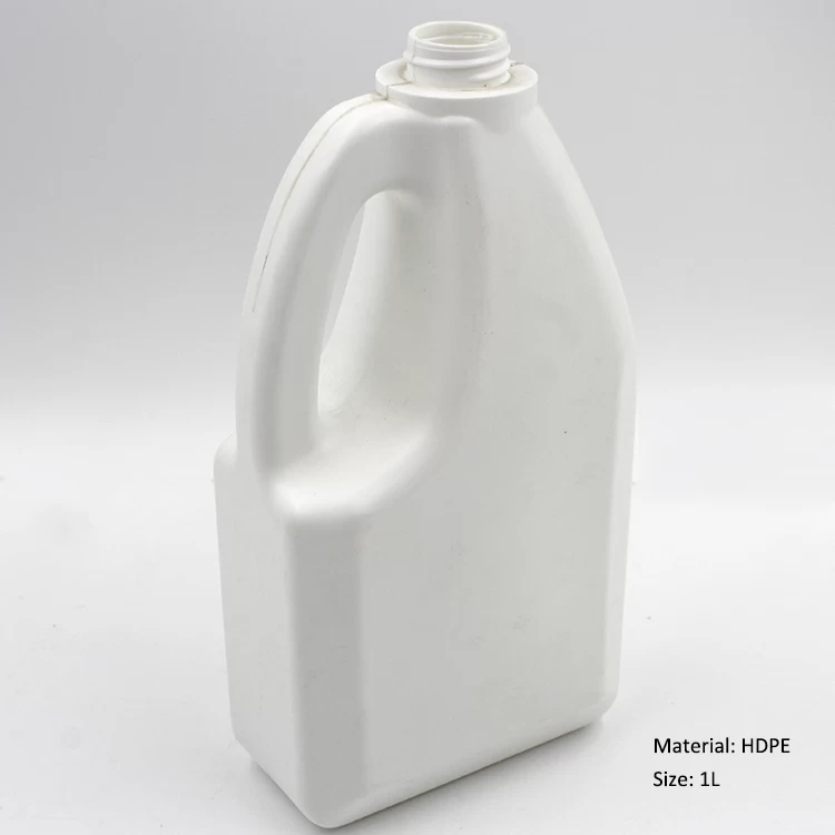 1 Litre White HDPE Plastic Milk Bottle