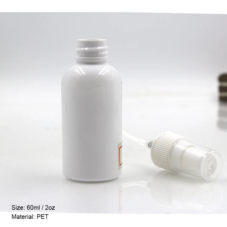 China 60ML White PET Mist Spray Bottle manufacturer