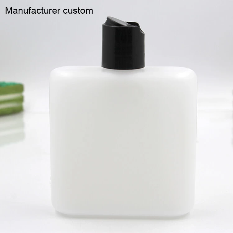 China 220ML Flat HDPE Plastic Cosmetic Bottle manufacturer